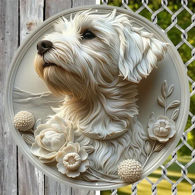 Beautiful Round Perfect for Valentine's Day Tin Metal Signs Home Décor 8x8