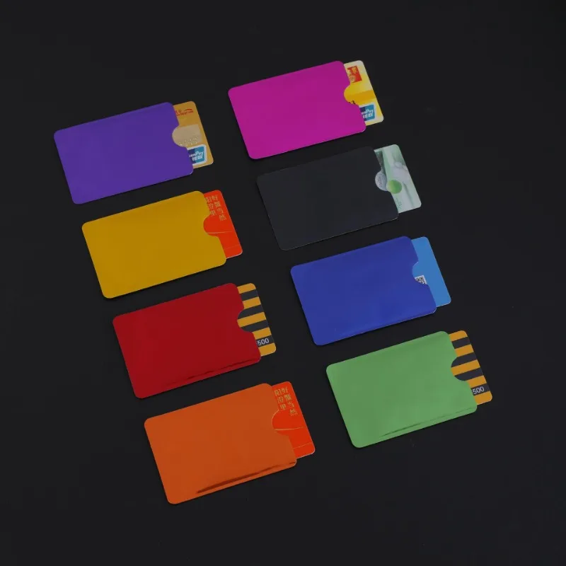 Porte-cartes en aluminium anti-numérisation, porte-cartes, portefeuille, protecteur de carte de crédit, RFID, anti-démagnétisation, 1 pièce
