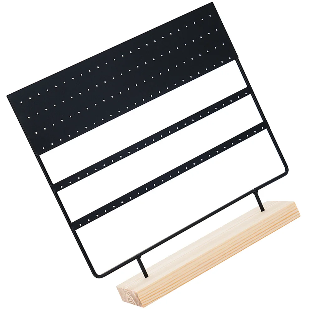

Multilayer Jewelry Stand Tabletop Display Rack Wooden Base Earring Holder Jewelry Organizer Stand Home Supplies Storage