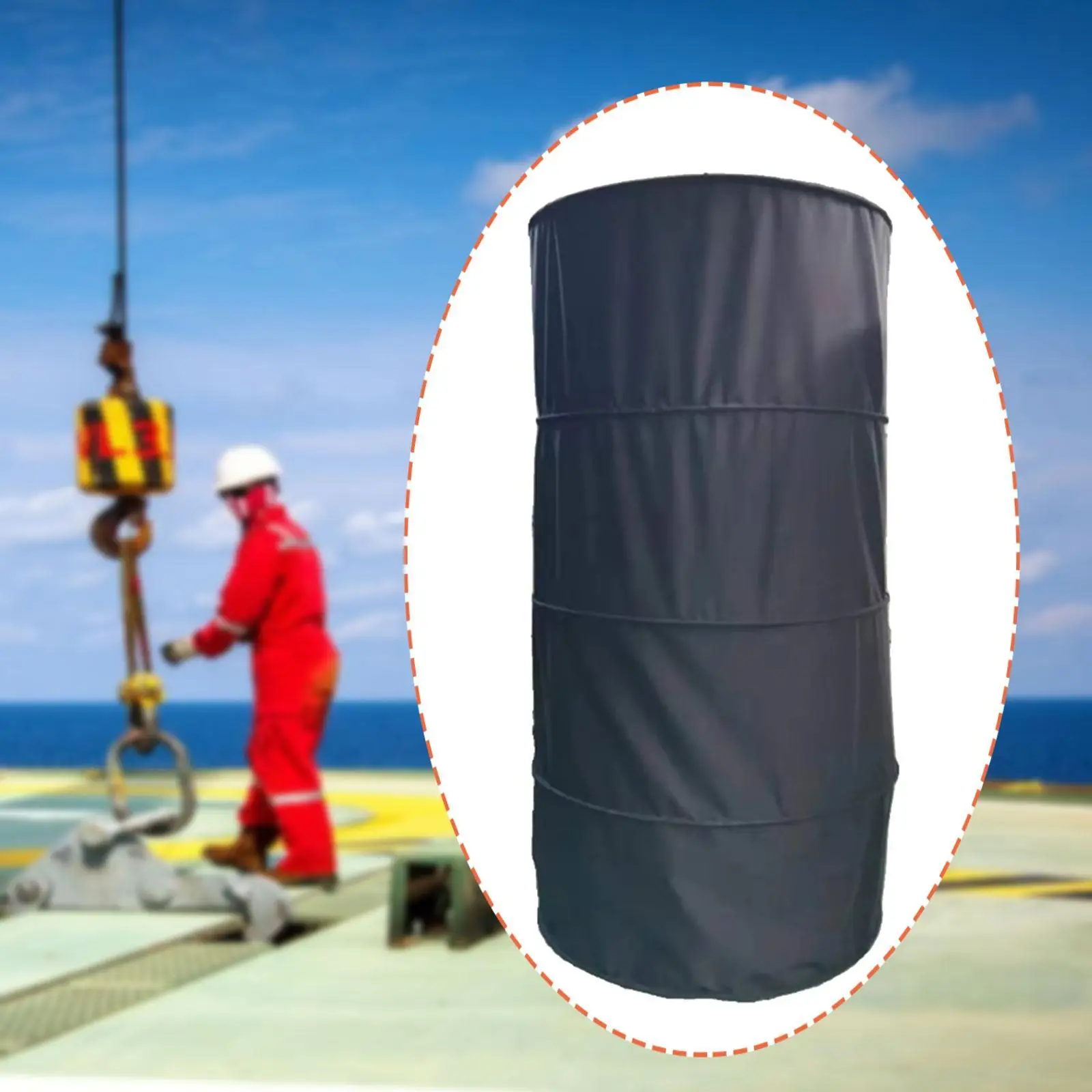 ボート用アンカーシグナルブラックキャンバス昼光係留インジケーター、ヨット・コンテナ船用海上アクセサリー