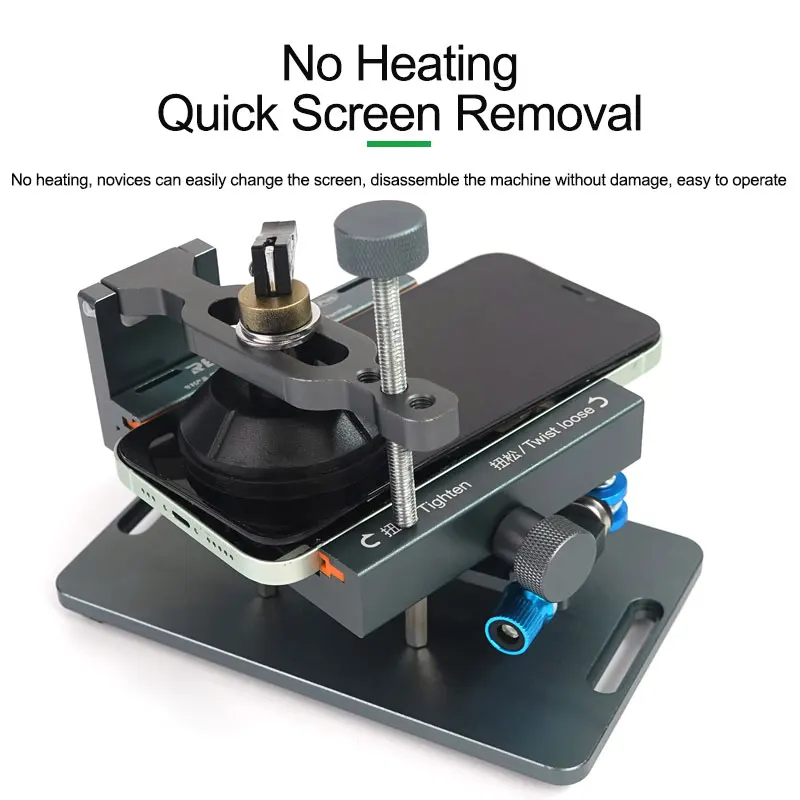 

Relife RL-601S Plus Rear Glass Removal, LCD Screen Dissabmly 2-in-1 Mobile Phone Repair Tool, 360 ° Fixed Rotating Clamp