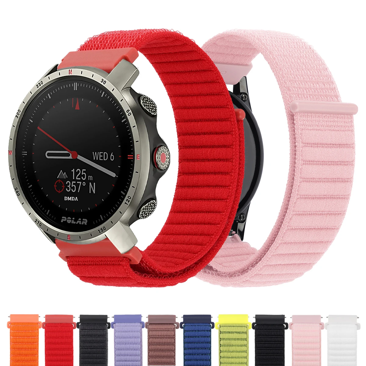 22 20mm Nylon Woven Strap For POLAR Vantage M3 M2 M V3//Pacer/Unite Watch Band For POLAR Grit X2 Pro Titan/IGNITE 3 2 Wristband