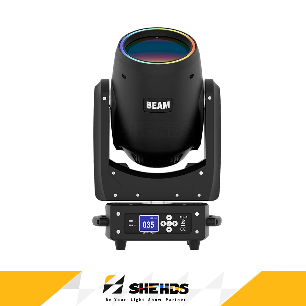 Projecteur à faisceau LED SHEHDS 300W, tête mobile, effet de lumière de scène, professionnel pour DJ, discothèque, fête, mariage, effet de lumière de scène professionnel