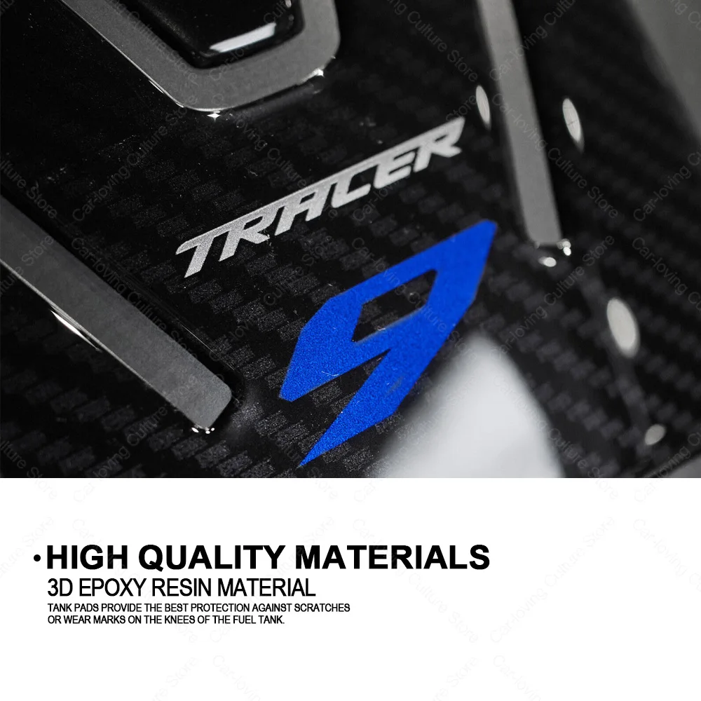 Motorcycle Accessories Waterproof Protective Tank Pad Sticker 3D Epoxy Resin Protective Sticker For Tracer 9 GT + 2021 2023