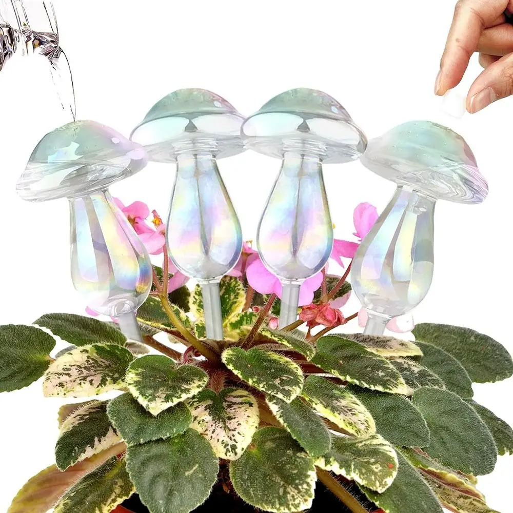 Creative Mushroom Plant Self Watering Clear Globe Planter Insert Automatic Watering Bulbs Garden Supplies Accessories