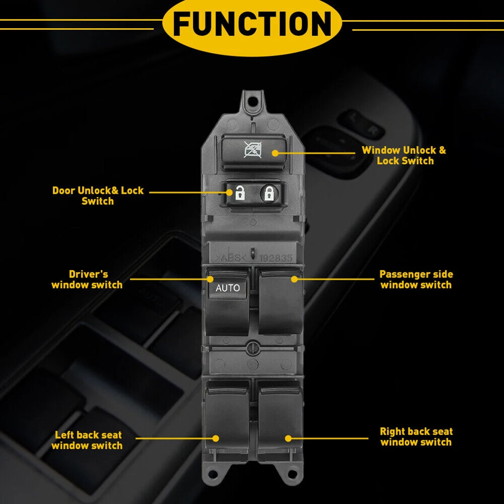 Interruptor de ventanilla eléctrica de repuesto, botón de Control maestro del lado del conductor delantero izquierdo para matriz 2009-2014, sustituye a 84820-02190