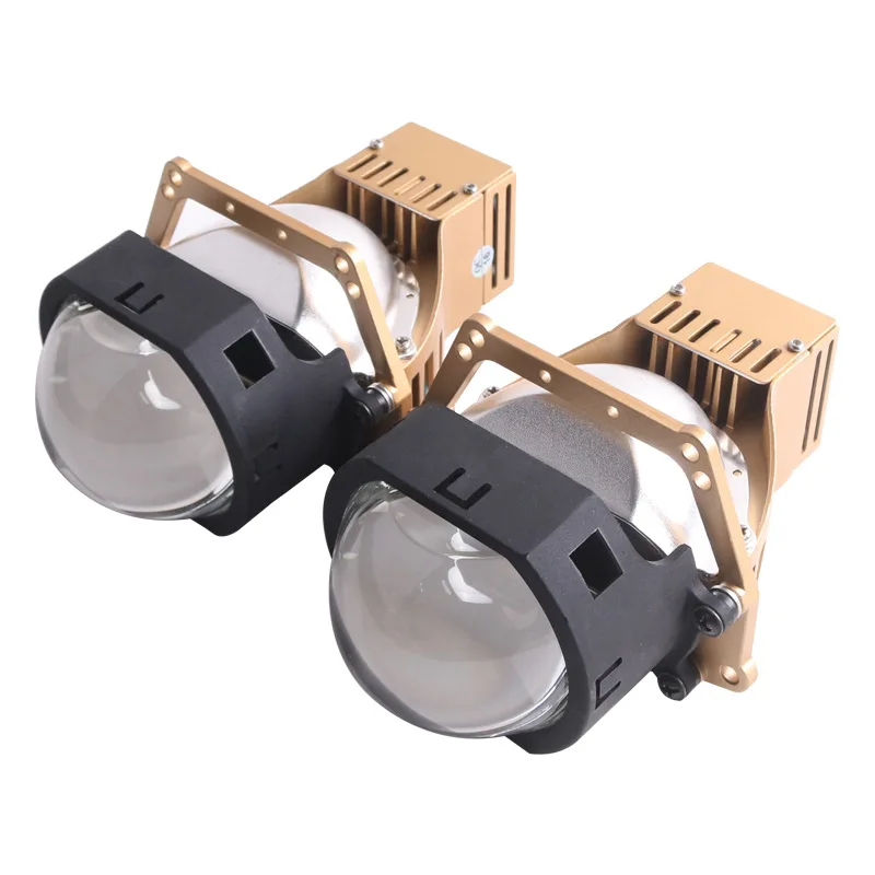 3 Inch Square A4L LED Laser Projector Headlight 120W 6000K Super Bright High Low Beam Car Driving Lamp Retrofit Upgrade Kit