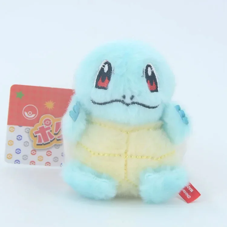 10 pz/lotto Squirtle peluche 12cm giocattoli bambola morbido ciondolo farcito portachiavi regalo di natale