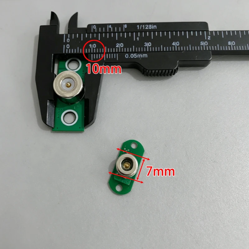 1 Stück Magnetischer Pogo-Pin-Steckverbinder zur Leiterplattenmontage, 7 mm, 10 mm, männlich/weiblich, Federklemme zum Aufladen für Schönheitsgeräte, Smartwatches, Mini-Lüfter – Detail 7