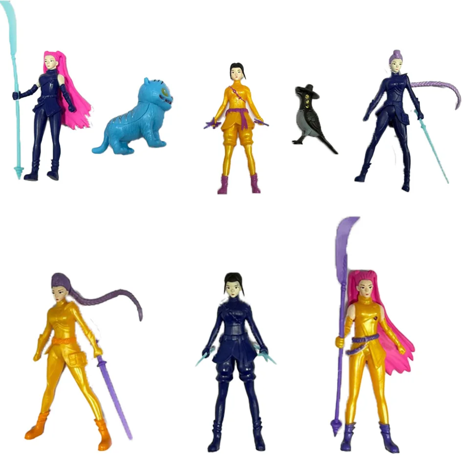 Bureau Decoratie Standbeelden Ornament Kid Geschenken Anime Kpop Demon Hunters Figuur K-Pop Demon Hunters Rumi Mira Zoey Tijger Beeldje Speelgoed