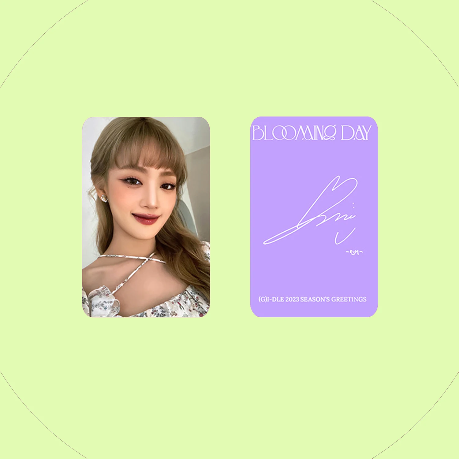 KPOP (G)I-DLE 2023 Vministériels x de la saison Blooming Day Photocards ata Yeon YuQi Calendar Paper Cards 5pcs Gidle GérCollections