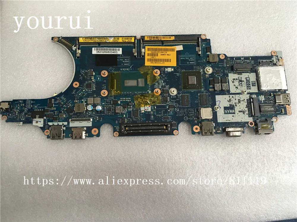 

CSRZSZ For Dell Latitude E5450 Laptop For Motherboard 17FG2 017FG2 CN-017FG2 ZAM71 LA-A903P With i7-5600u Processor Tested ok