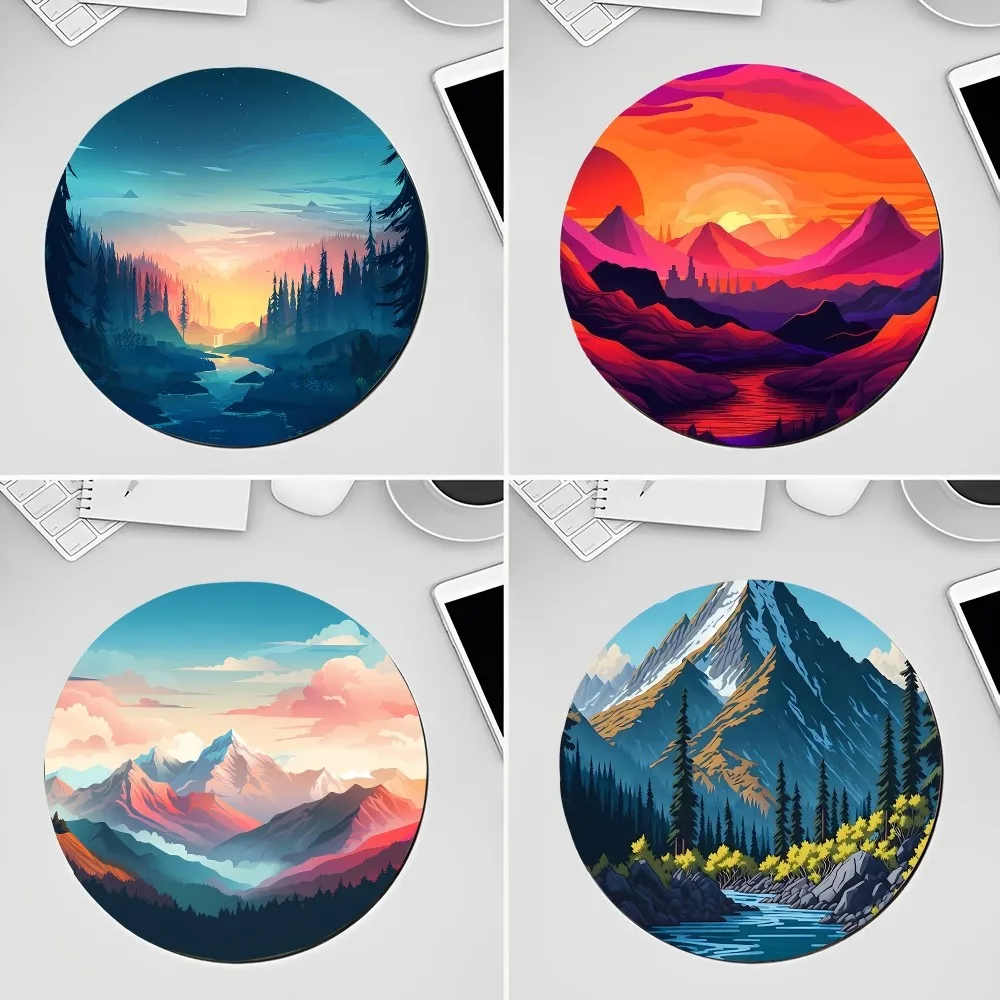 

Mountains Mousepad Rubber Small Speed Version Game Computer Keyboard Office Table Mat PC Laptop Mouse mat Writing Desk Mats