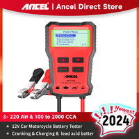 ANCEL BST100 Car Battery Tester 12V 220Ah 2000CCA Multilingual Battery Test Tool for the Car Cranking Charging Test PK BM550