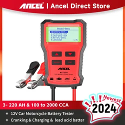 ANCEL BST100 Probador de Batería de Coche 12V 220Ah 2000CCA Herramienta de Prueba de Batería para el Coche de Prueba de Carga de Arranque PK BM550