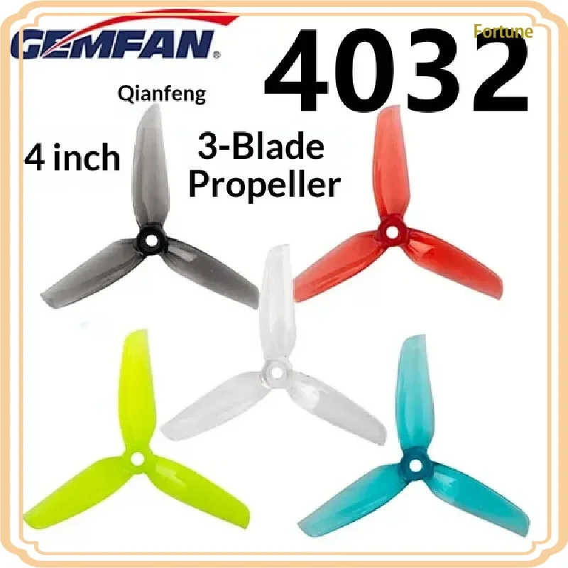 Gemfan 4032 Tri-Blade-Propeller 2 Paar 5mm Bohrung Hocheffiziente CW/CCW-Propeller für 1407 1507 Motoren 4 Zoll FPV-Renndrohnen