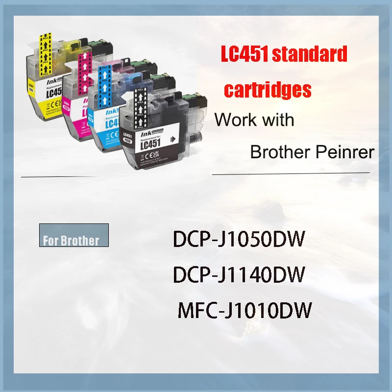 Vilaxh Standard capacity LC451 LC 451Premium Compatible Printer Ink Cartridge for Brother MFC-J1010DW DCP-J1050DW DCP-J1140