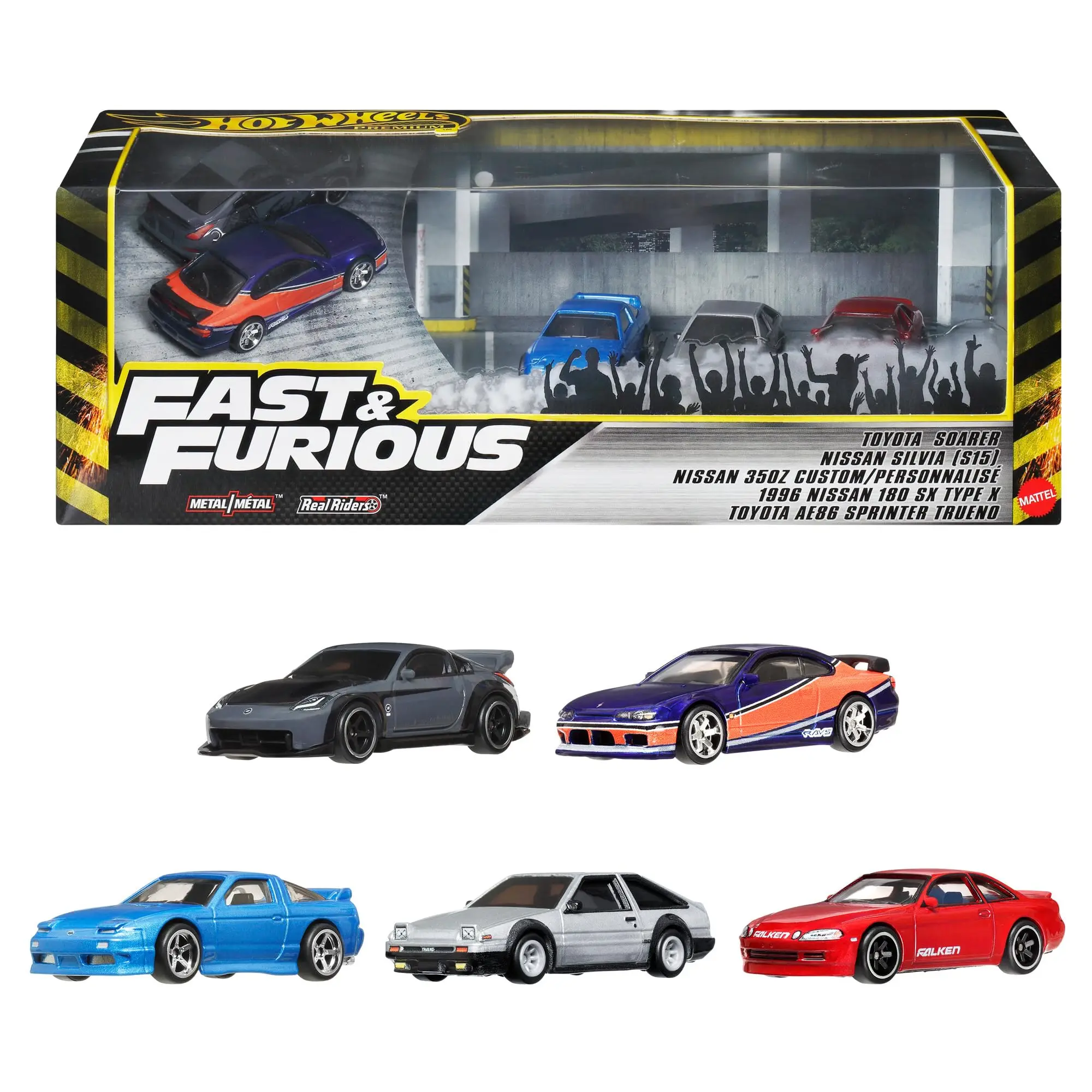Hot Wheels Premium Garage Set Garage Series Tokyo Drift Box Set 1:64 Die-Cast Vehicles GMH39