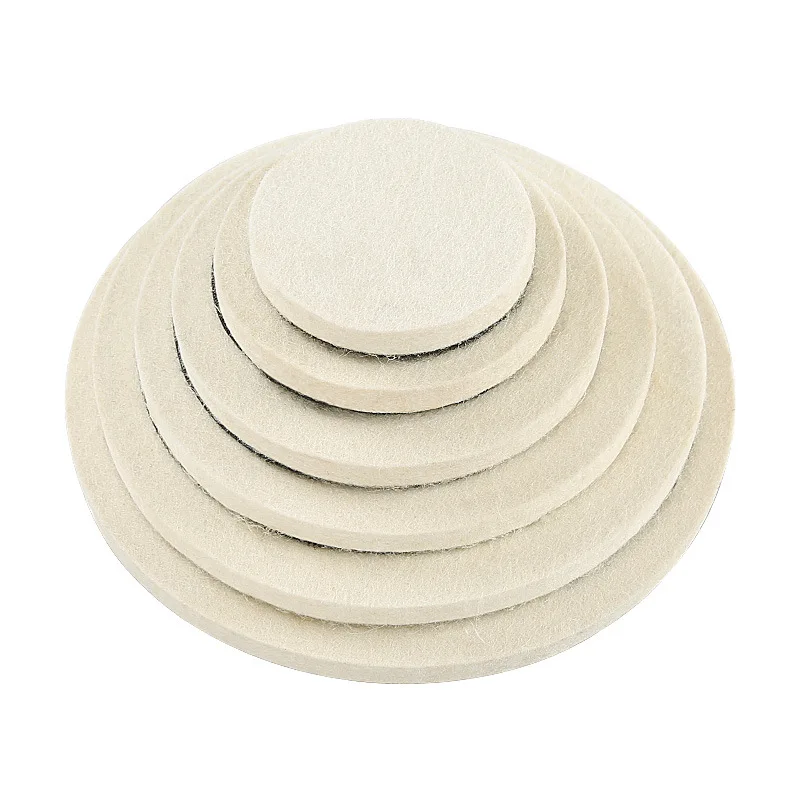 Wool Polishing Disc Self-Adhesive Flocking Grinding Wheel For Marble Countertop Quartz Stone Stainless Steel Mirror Waxing