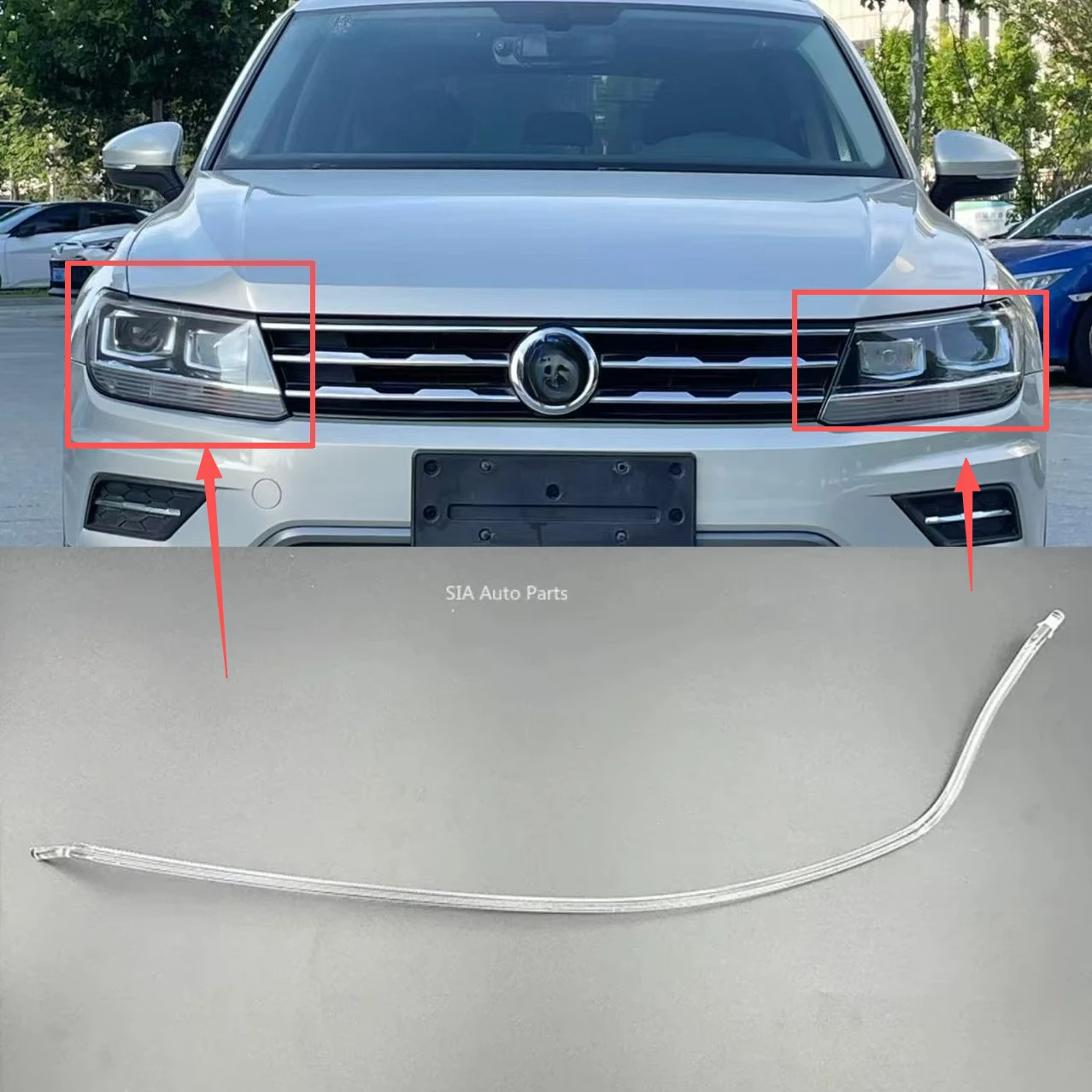 

For Volkswagen Tiguan L 2017 2018 2019 2020 Headlight DRL Light Guide Bar Daytime Running Light Tube Acrylic Tube DRL Strip