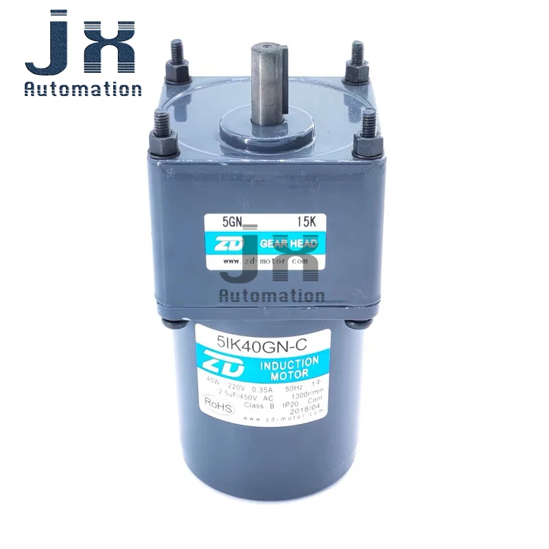 ZD 40W 220V 속도 기어 모터 5IK40GN-C-5GN15K AC 유도 전동기 자동 생산 기계용