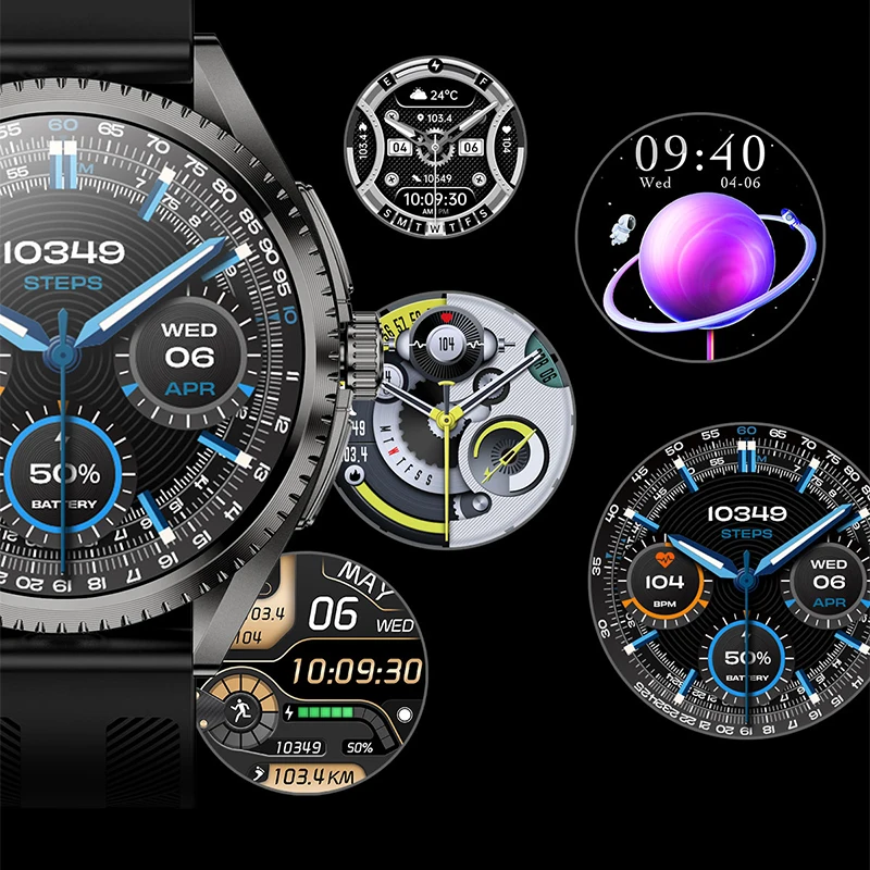 Новые мужские умные часы с Bluetooth-вызовом 5,3, AMOLED-экран, поддержка нескольких спортивных режимов, универсальные умные часы для iOS Android