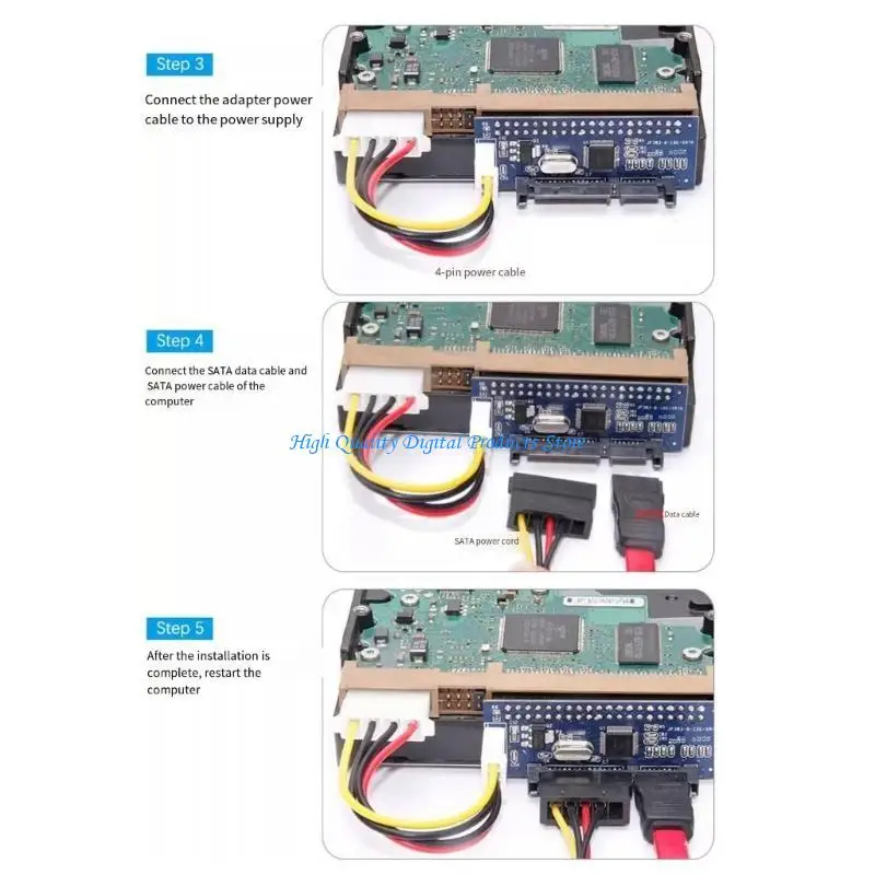 U2JE 3.5inch IDE to Adapter Converters for 3.5Inch Hard Drive, Easy Installation Fast Data Transfer