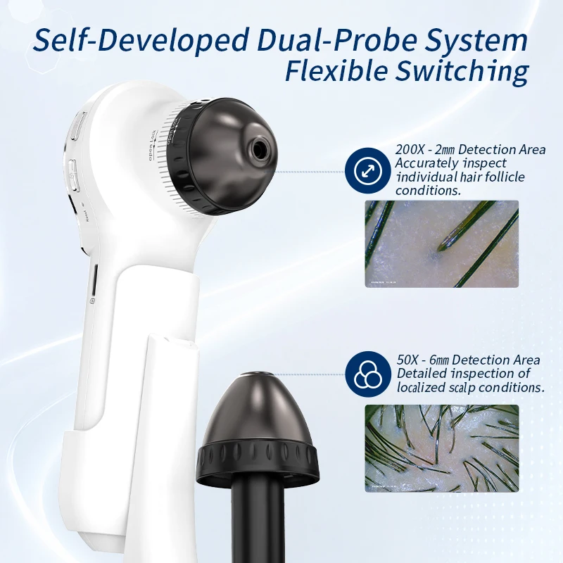 Meiboyi New Arrived WIFI Wireless Dual Screen Tablet Connect Scalp Detector Hair Scanner Hair Analysis Machine Home Use Beauty