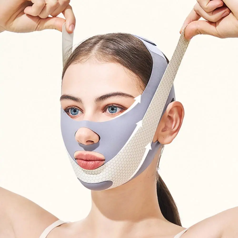 Bandage facial amincissant à double pont, ligne V, spoage du visage, raffermissant le double ruisseau, anti-déformle, sangle saillante, masque facial