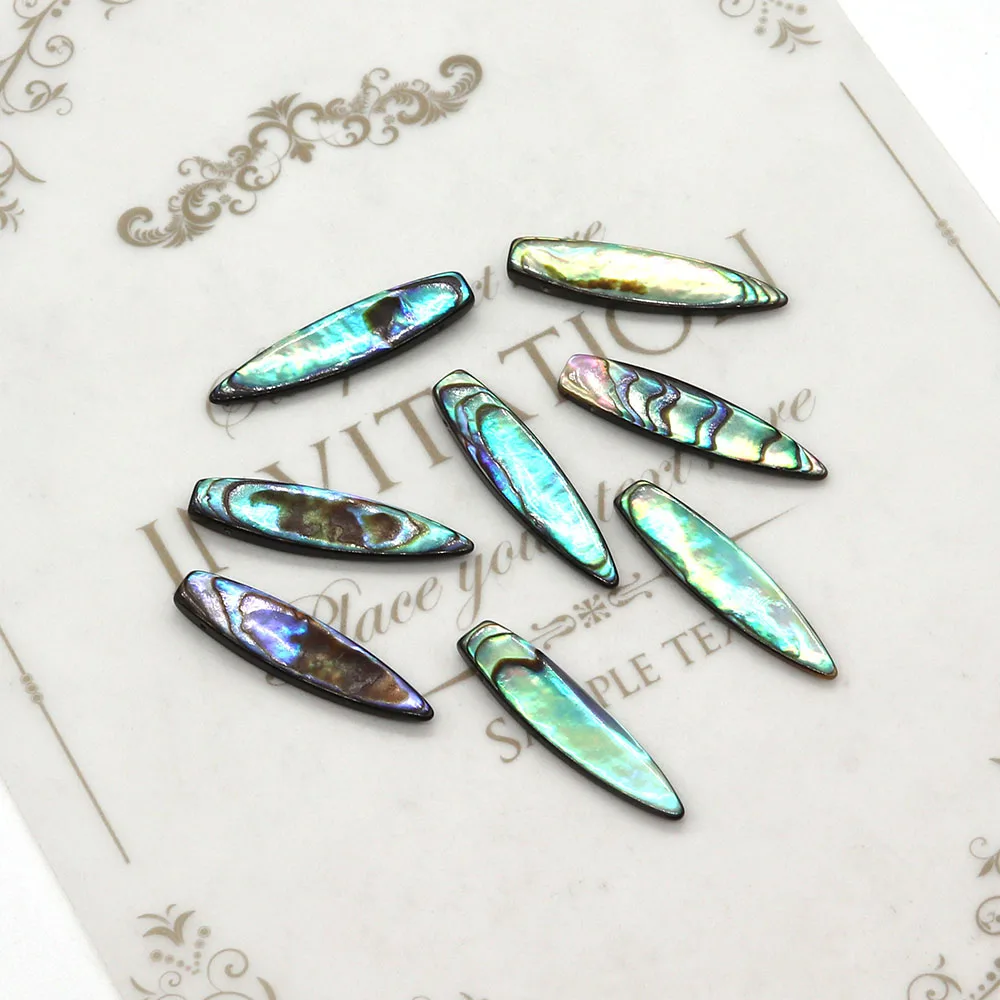 

7x30mm Natural Abalone Shell Loose Beads Long Leaf Arrow Pendant for DIY Fine Jewelry Necklace Jewelry Accessories Fashion 5pcs