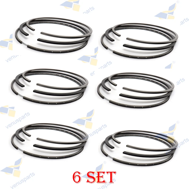 

For ISUZU 6BG1 6BG1-3G 6 Cylinders 105mm Engine Piston Ring Forklift 105*3+2.5+4 8-94337-453-0