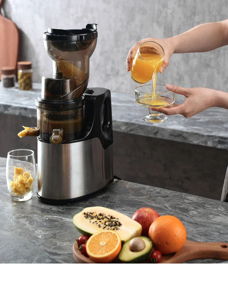 220V Xilanpu Stainless Steel Juicer with Pulp Separation Multi Function Large Mouth Automatic Juice Extractor AB