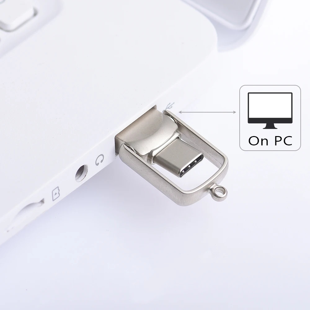 JASTER TYPE-C OTC هدية الأعمال محرك فلاش USB 128 جيجابايت ذاكرة معدنية صغيرة 64 جيجابايت محرك قلم عالي السرعة 32 جيجابايت فضي USB-C 16 جيجابايت 8 جرام