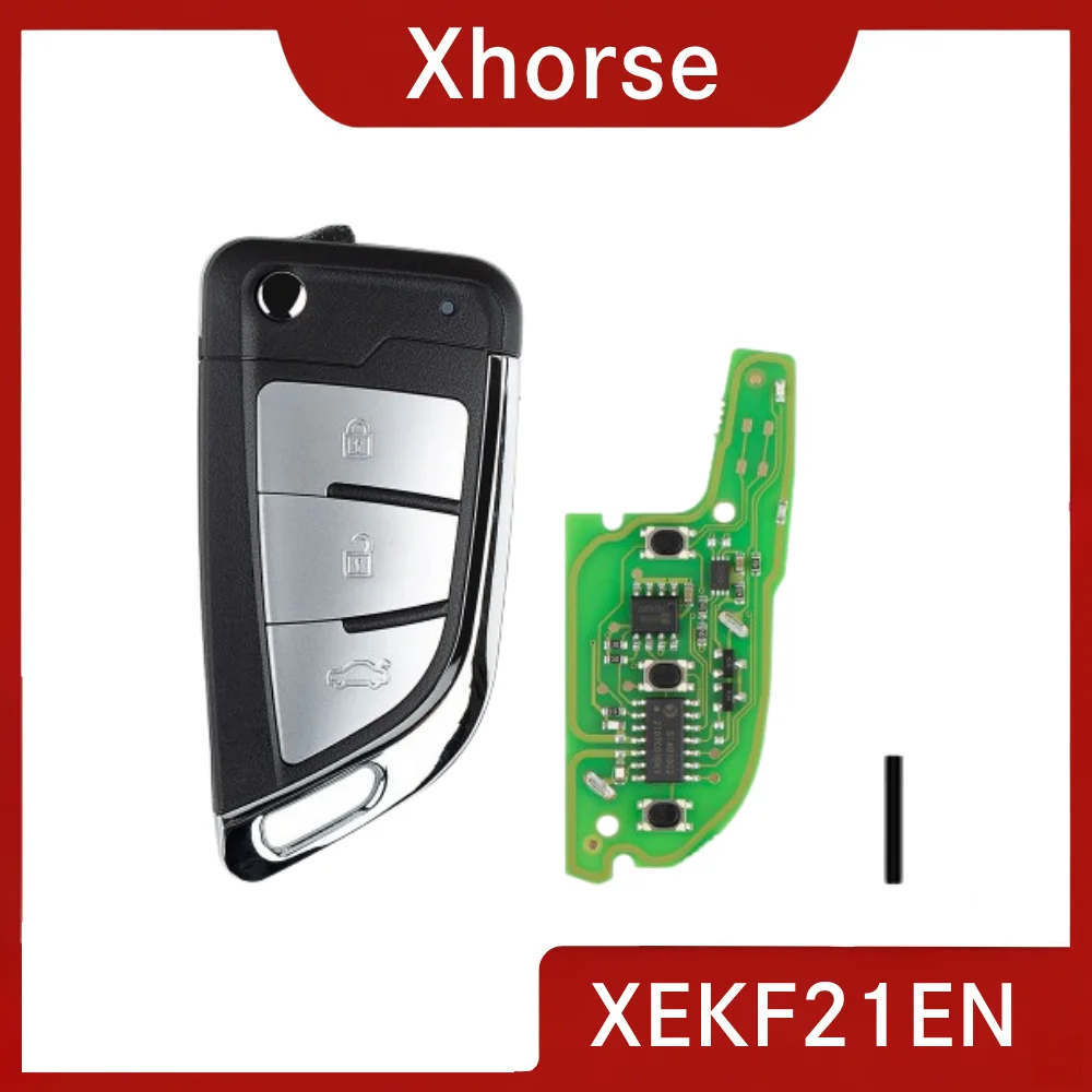 Xhorse XEKF21EN XE SERIES Super Remote Key Knife Flip with 3 Buttons Built-in Superior Chip for Car Key Replacement