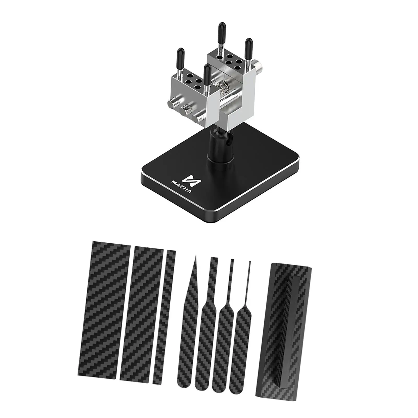

Модельный зажимной тиспенг с гибкими губками и шлифовальными стержнями из углеродного волокна для работ по изготовлению мелких деталей