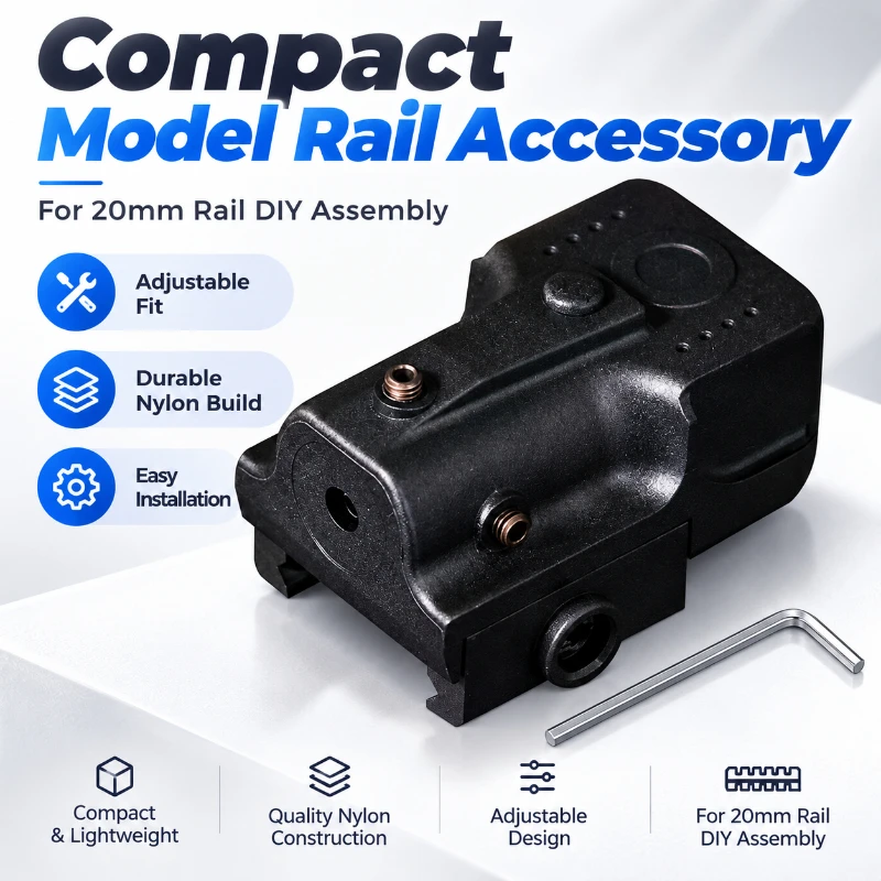 Adjustable Model Rail Decor Component Compact Nylon Material Easy Installation for 20mm Rail Model Making