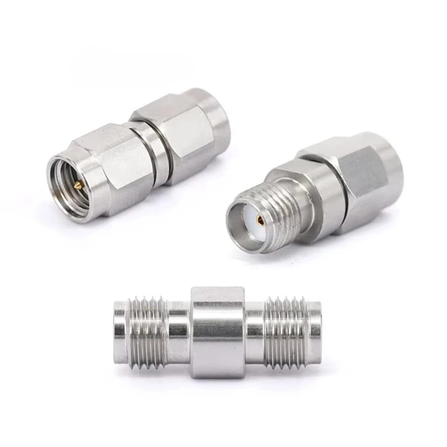 High Frequency RF Adapters Millimeter Wave SMA to SMA Converters Stainless Steel DC-18GHz
