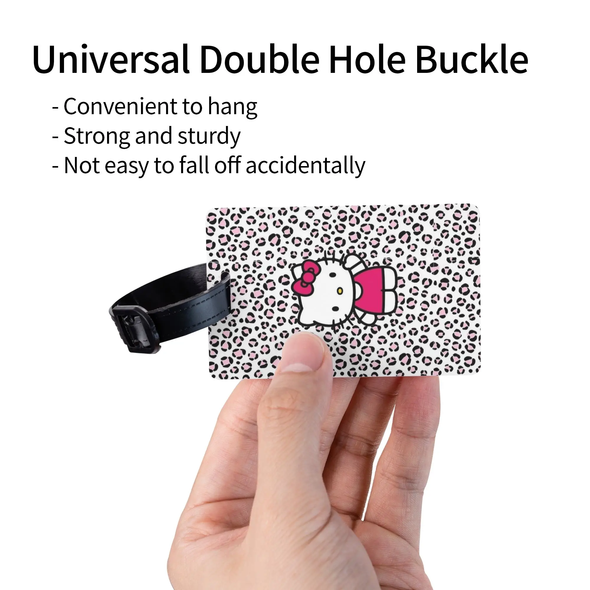 مرحبا كيتي ليوبارد علامات الأمتعة حقيبة هلام السيليكا إكسسوارات السفر حامل الأمتعة علامة معرف عنوان الأمتعة العلامات الهدايا