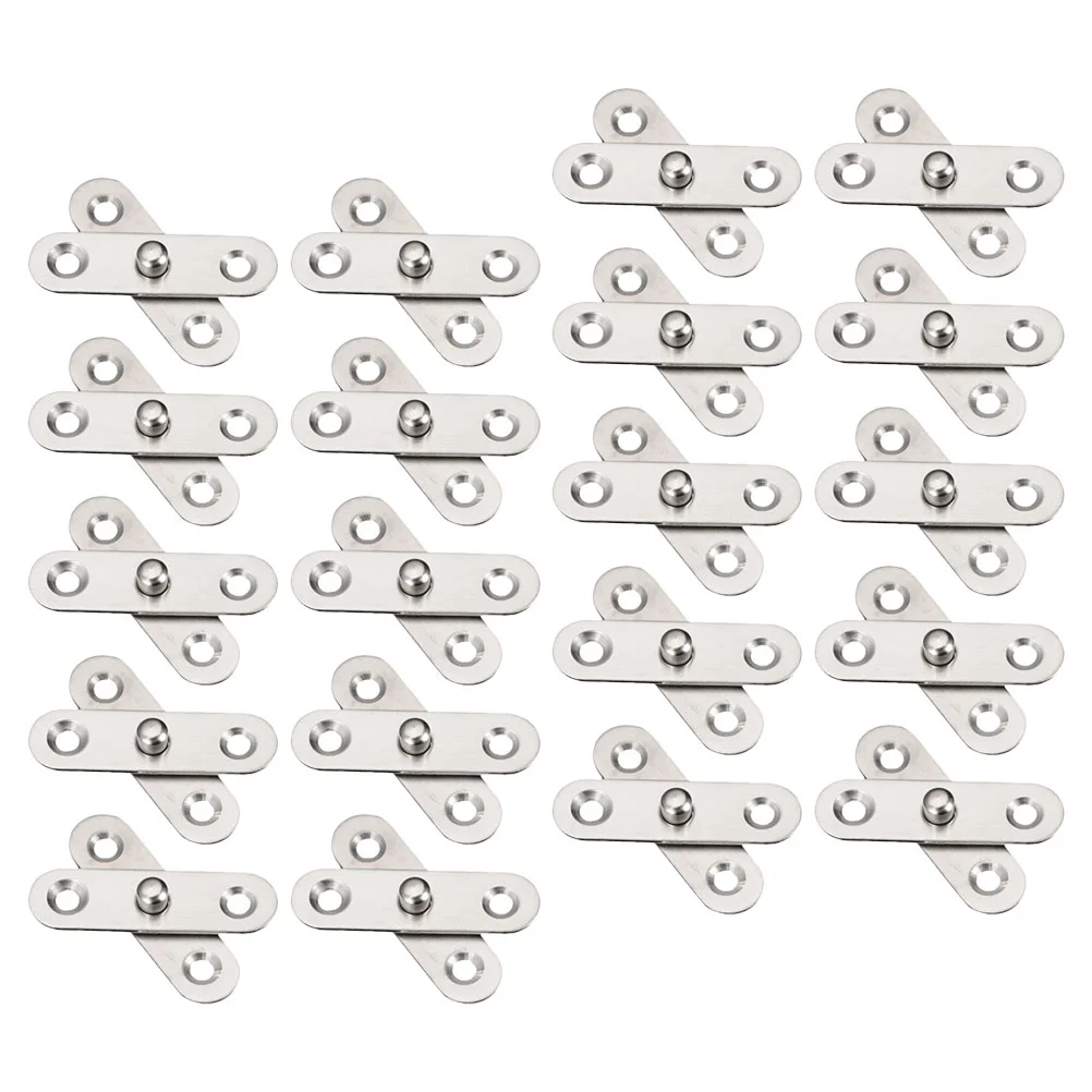 20 Pcs Hidden Hinge Door Hinges Small 360 Degree Pivot Rotation 201 Stainless Steel Rotating