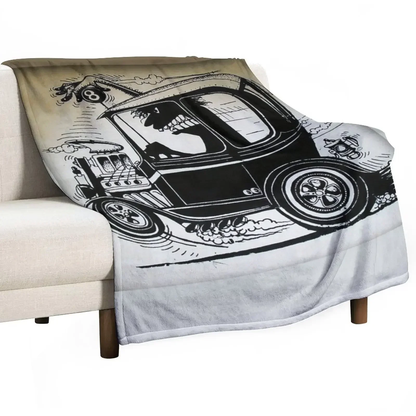 Classic Rat Fink Throw Blanket Soft Plaid Decorative Beds Thins Flannel Fabric Blankets