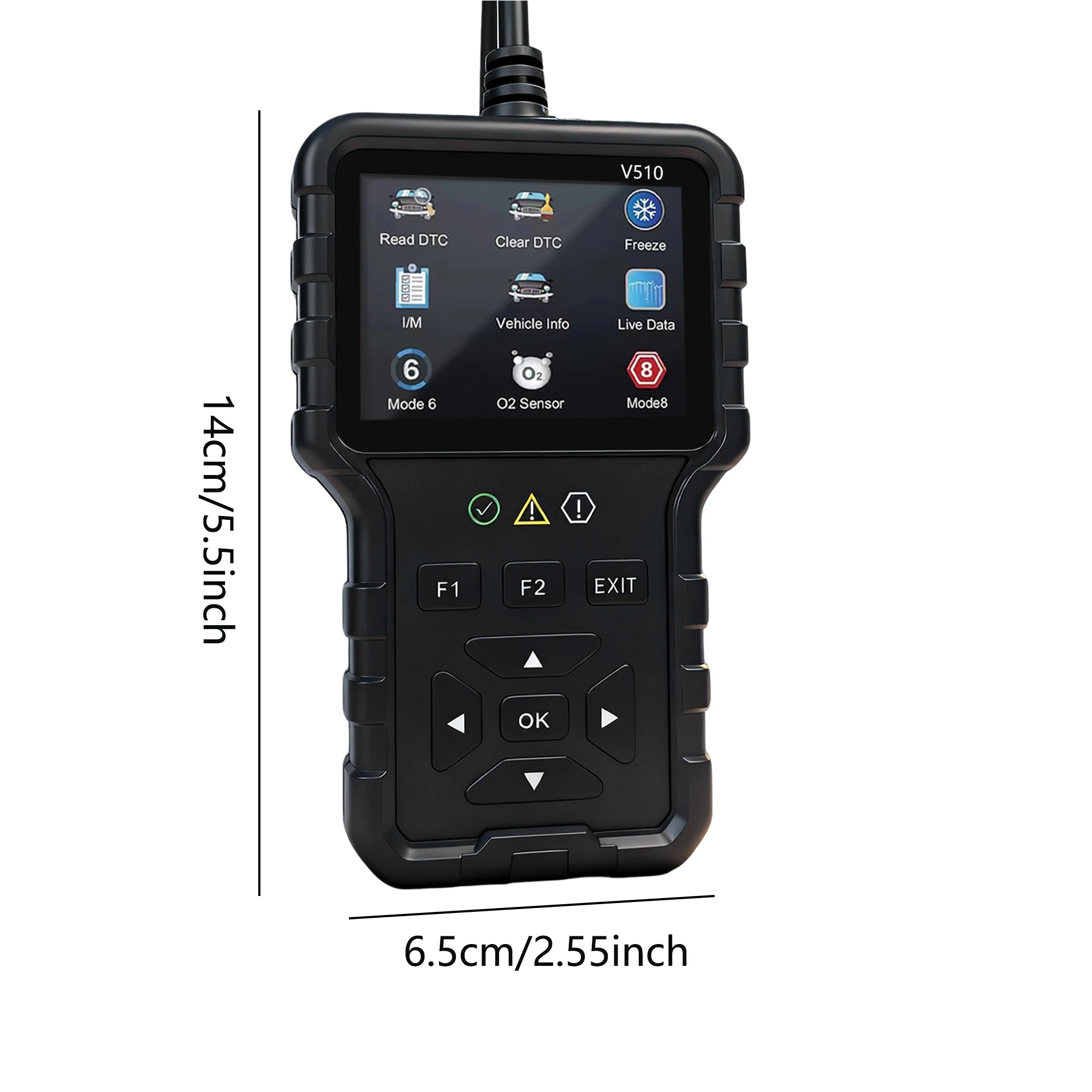 V510 Obd2 Car Diagnostic Scanner, Battery Tester, Engine Code Reader, Real-Time Data, Dtc Query, All Frozen Frames for 1996+ Obdii Vehicles