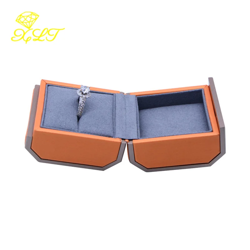 Orange Octagonal Magnetic Jewelry Box Pendant Bracelet Case For Necklace Jewelry Packaging Jewelry Organizer Storage