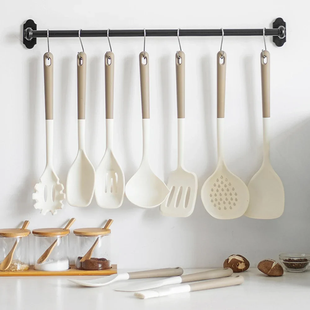 1/10Pcs Silicone Kitchenware Set Shovel Soup Spoon Spaghetti Claw Cooking Set Household Kitchen Tool Set Dishwasher Safe