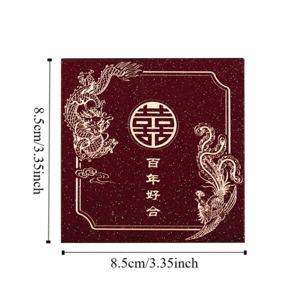 الحصان الصيني سنة صغيرة السنة الجديدة المغلف الأحمر الورق الصلب سميكة مغلفات المال الصينية 8 قطعة حزمة مختلطة الذهب الساخن الأحمر