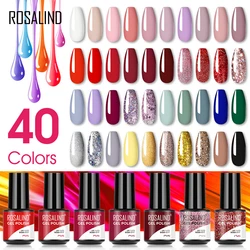 ROSALIND Classic Red Series Gel Nail Polish For Manicure Nail Art SemiPermanent UV Lamp Temperature/Cat Eye Effect Nail Supplies