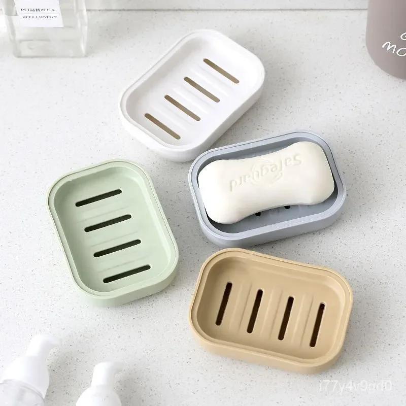 New Creative Soap Dish Portable Plastic Household Bathroom Soap Case Holder Double Soap Box Dispenser Soap Rack Accessories