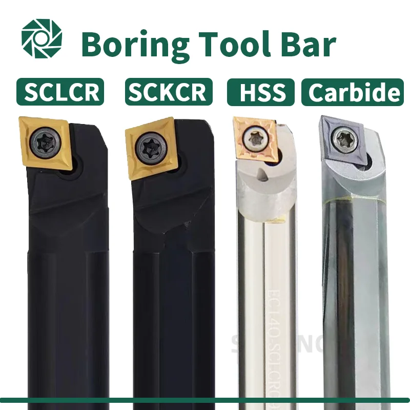 SCLCR SCKCR Lathe Screw Boring Bar S10K S12M 16Q Internal Turning CCMT HSS C08K Carbide Alloy Steel Tool Holder SCZCR SCWCR