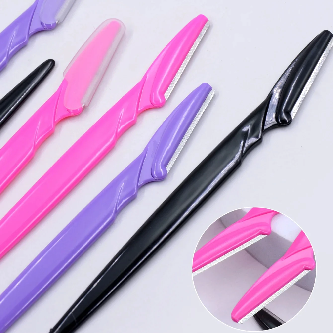 5/10/20Pcs/Bottle Eyebrow Razors With Container Facial Eye Brow Trimmer In Case Hair Removal Shaver Safe Blades Trimming Tools image 2