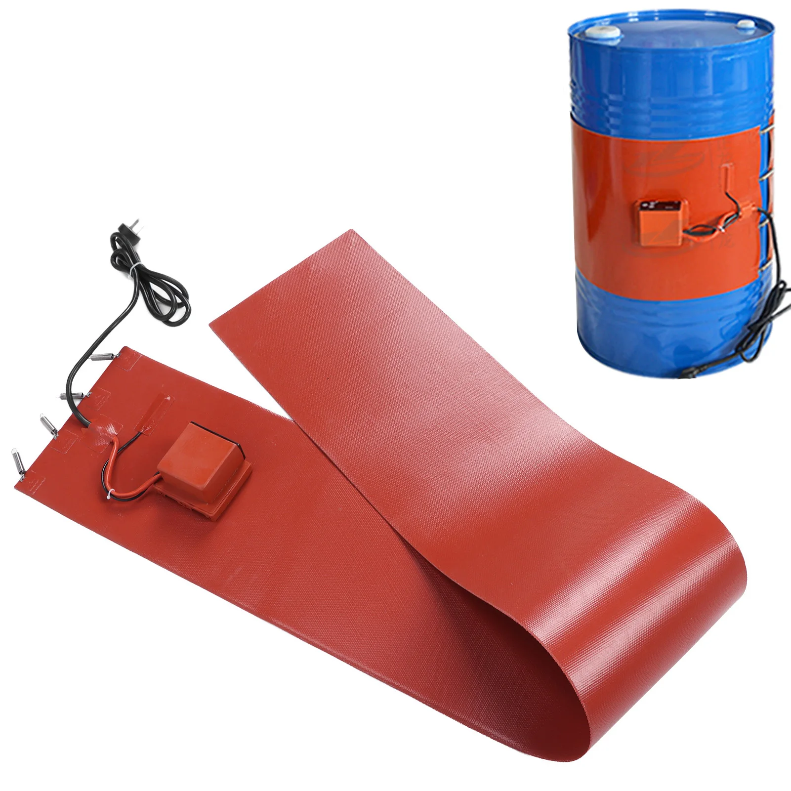 Oil Drum Heater Silicone Spring Thermostatic Barrel Band Heat Pad for Factory Industrial 2000W 200L Barrel Band Heat Pad