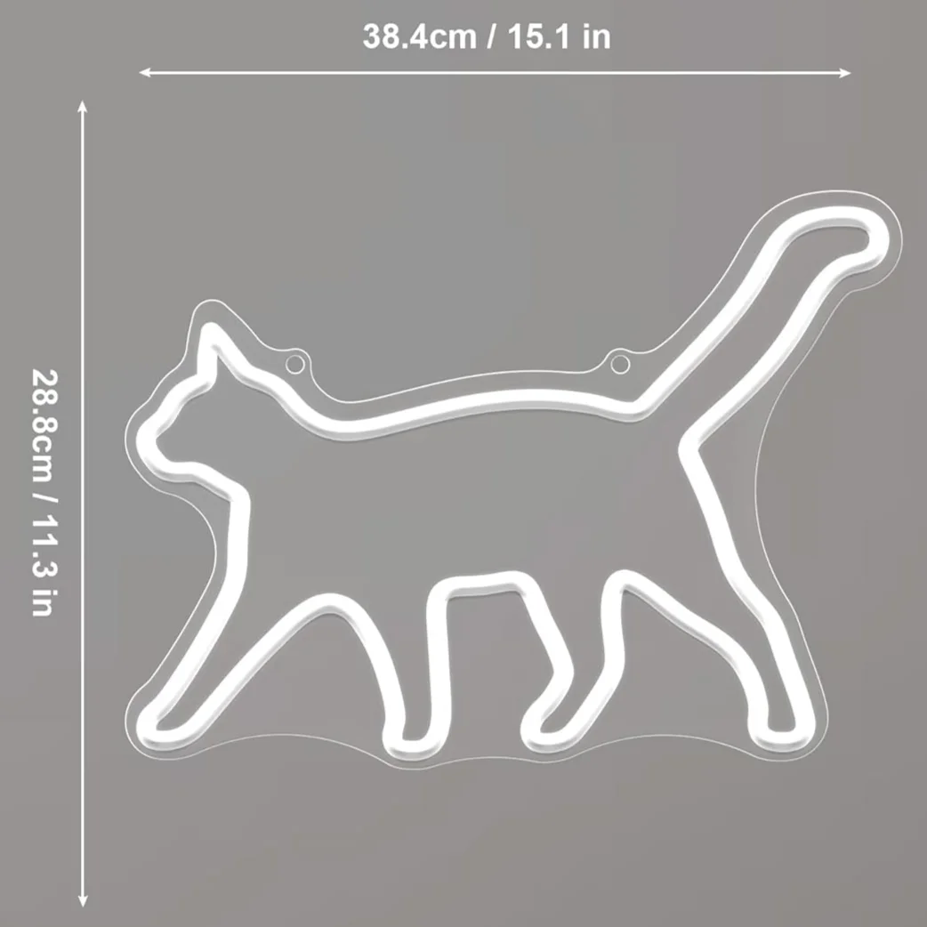 Cat Cute Animal Neon Sign LED Neon Light Sign For Party Birthday Holiday Wedding Gift Sign Bedroom Bar Home Room Wall Decoration
